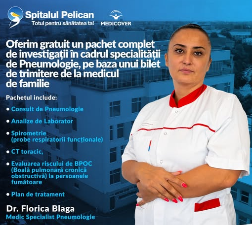 PNEUMOLOGIE: pachet complet de investigații GRATUITE