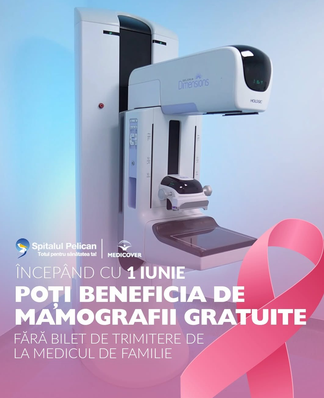 Gratuit și fără bilet de trimitere din 01.06.2026: Mamografii digitale cu cea mai înaltă tehnologie
