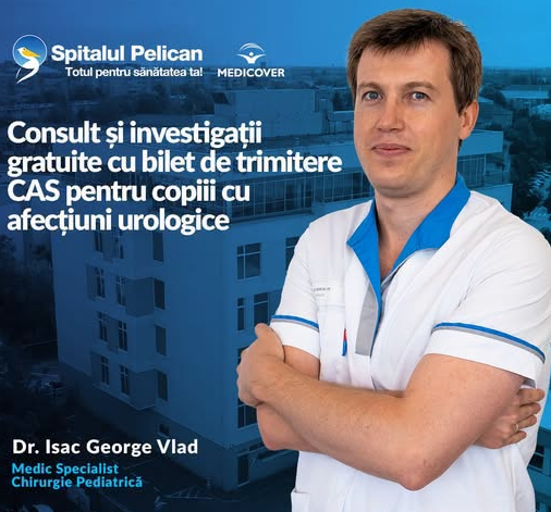 CHIRURGIE PEDIATRICĂ. Iulie-septembrie 2026: consultații și investigații gratuite pentru copii 