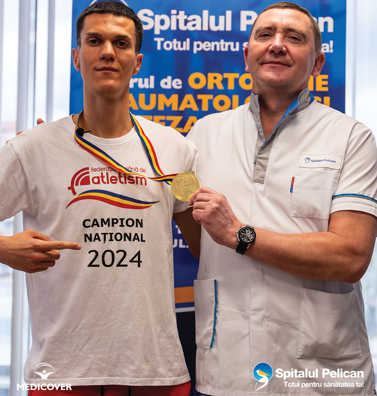 ORTOPEDIE-TRAUMATOLOGIE - cazul campionului național după operație complexă la menisc, relatat și la ProTv: „Dr. GABOR SORIN este un erou!”