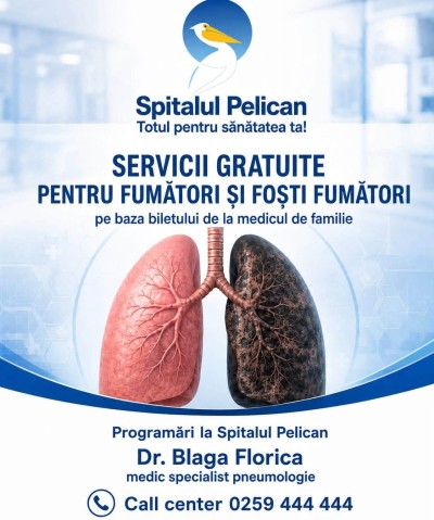 PNEUMOLOGIE: servicii GRATUITE pentru fumători și foști fumători